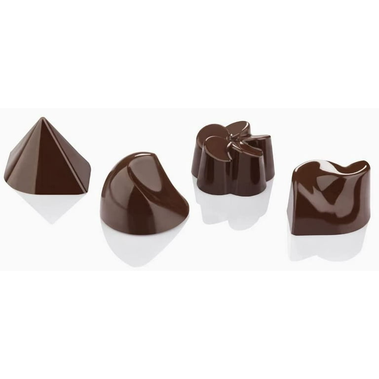 Martellato Polycarbonate Chocolate Mold - 8 Cavity Pyramid Bars, 123x27x12mm