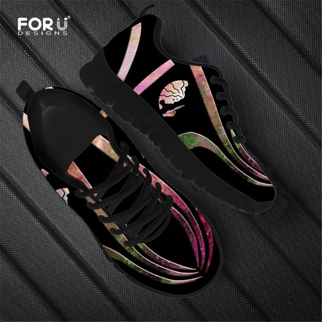 Chaussures Plates Mode 2021 pour Femmes Zodiac Design Vierge 3D Motif Respirant Confortable Lacets Espadrilles Décontractées