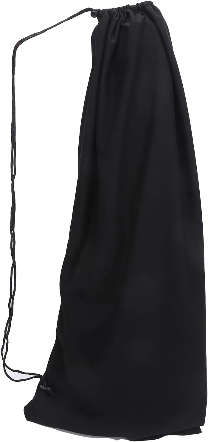 Tennis Racket Velvet Bag Drawstring Cover Thickened Shoulder Carry Case Holds 1 To 2 Racquets Black