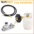 thumbnail image 5 of 1/4’’ NPT Propane Extension Hose, Soft Nose POL Propane Gas Fitting LP 1/4" NPT Male & ME318P Propane Tank Adapters, Replacement for Gas grills, Turkey Fryers, Fire Pit, Mr Heater.RV Equipment, 5 of 5