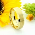 thumbnail image 2 of Shiny Edge His and Hers Custom Engraved Wedding Rings, Gold Tungsten, 6MM, 2 of 5