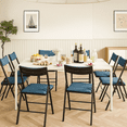 thumbnail image 2 of Fenbeli 6-Pack Blue Padded Folding Chairs with Metal Frame, 2 of 7