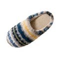 thumbnail image 4 of CHUMUD Women's Plush Striped Slippers - Soft Fleece Lined, Quiet Sole, Cozy Indoor House Shoes for Winter, 4 of 6