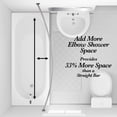 thumbnail image 4 of Bath Bliss 26759-ALUM Tige de Douche Réglable Courbée &44; Aluminium, 4 of 5