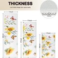 thumbnail image 4 of White Butterfly Bee Sunflower Pattern Kitchen Rugs Sets Of 3,Kitchen Runner Rugs Non Skid Washable,Decorative Kitchen Floor Mats for Kitchen,Sink,Laundry,17"x30"+ 17"x47" + 17"x59", 4 of 6