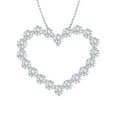 thumbnail image 2 of 3/4 Carat Diamond Heart Pendant Necklace in 14K White Gold (Silver Chain Included) (I1-I2 Clarity), 2 of 4