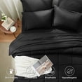 thumbnail image 4 of Juego de cama Zzlpp Full/Queen, 7 unidades, edredón negro, 4 of 7