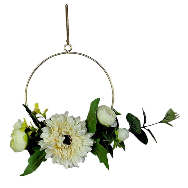 Cestas Colgantes De Hierro Creativo Soporte Para Macetas, Maceta Para Macetas Soporte De Flores Para Patio Porche Redondo con flor Soledad Estante de flores colgante de hierro