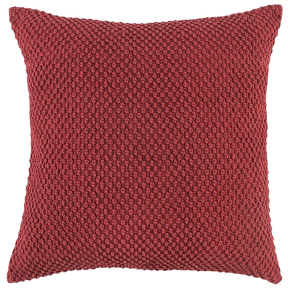 Rizzy Home Cotton Nubby Solid Merlot 20"X20" Pillow Cover 2 Pack