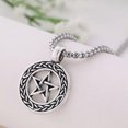 thumbnail image 3 of RSAMD Pentagram Religious Paganism Pendant Necklace Stainless Steel Chain Jewelry, 3 of 6