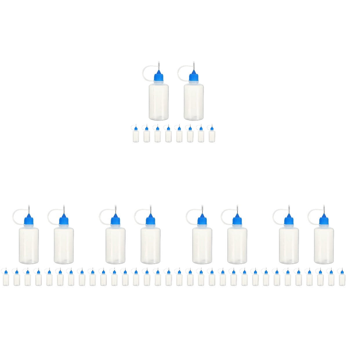 FRCOLOR 50 pcs Needle Tip Bottles Glue Dispenser Bottles Glue Bottles Needle Oil Bottles (50ml)