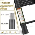 thumbnail image 4 of Extension Ladder, 20.3FT RIKADE Aluminum Telescoping Ladder with Non-Slip Feet, Portable Telescopic Ladder for Household and Outdoor 330lb Capacity, 4 of 7
