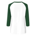 thumbnail image 6 of Lixiuxyad T-Shirts for Women Women 3/4 Sleeve Top Summer Casual Versatile Raglan Shirt Round Neck Casual Shirt Top,Green, 6 of 6