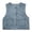 Blue, variant on Fiaer Womens Jean Vest Button down Oversized Denim Loose Fit Sleeveless Spliced Casual Trendy Solid Color Tops with Pocket Blue XL
