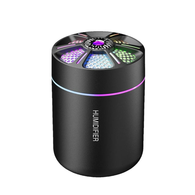 Mini humidificador de aire de escritorio, silencioso, portátil, difusor de aceites esenciales, aroma Negro