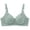 Green, variant on qelini Wireless Push up Bras for Women Plus Size Breathable Lightly Lined Everyday T-Shirt Bra with Adjustable Straps Solid Color Bras