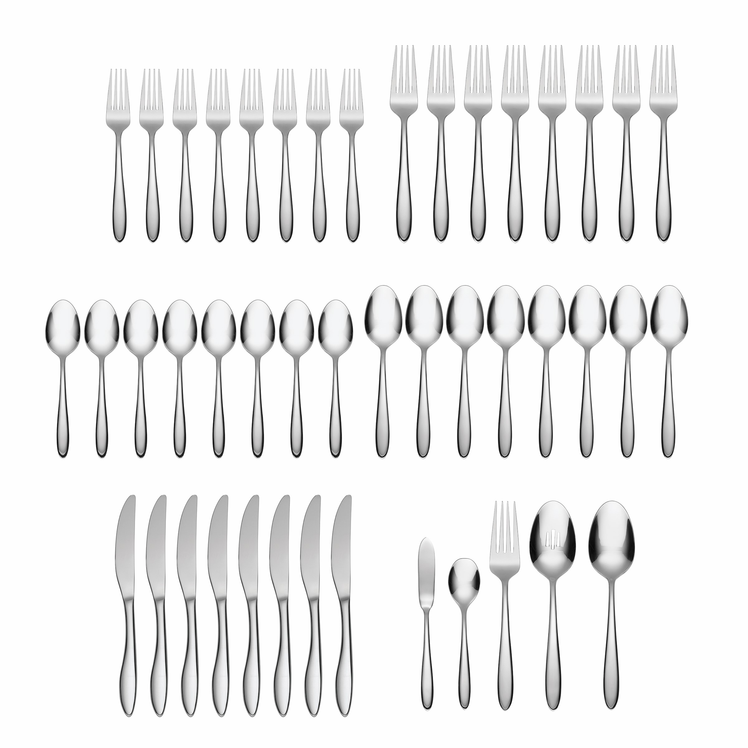 Oneida Solefield 45-Piece Flatware Set, Mirror Stainless photo 4