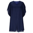 thumbnail image 6 of BUIGTTKLOP Cocktail Dresses for Women Sparkly Wedding Guest Flutter Sleeve Loose Chiffon Party Dress, 6 of 6
