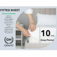thumbnail image 5 of 100% Egyptian Long Staple Cotton Bedsheet Set, 500 Thread Count, 6-PC Sheets Set, Percale White, California King Size, 10 Inch Deep Pocket of Fitted Sheet, Soft Crisp Percale Weave Breathable, 5 of 7