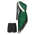 thumbnail image 5 of inhzoy Women's Fringe Latin Tango Salsa Dance Dress Ballroom Dance Dresses with Shorts Green L, 5 of 8