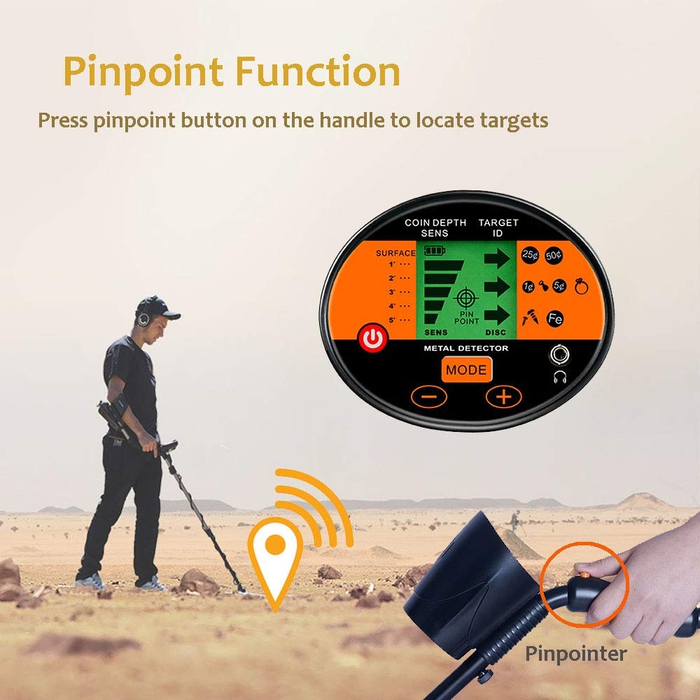 Underground Metal Detector Multifunctional Gold And Silver Digger Treasure Hunter MD-3060 LCD Display