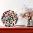 thumbnail image 6 of 10" Quartz Indoor Wall Clock Silent Mechanism / Vibrant and Colorful Flowers, 6 of 11