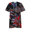 thumbnail image 3 of Summer Hoodies Short Sleeve Hoody Sweatshirt Long Tops to wear with Leggings Woman Casual July 4th Outfit (Small, Blue 03), 3 of 4