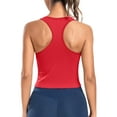 thumbnail image 2 of Beautyin Womens Sports Tops Tank Top with Built in Bra Workout Crop Top U Neck Ribbed Seamless Yoga Tight Fit, 2 of 6