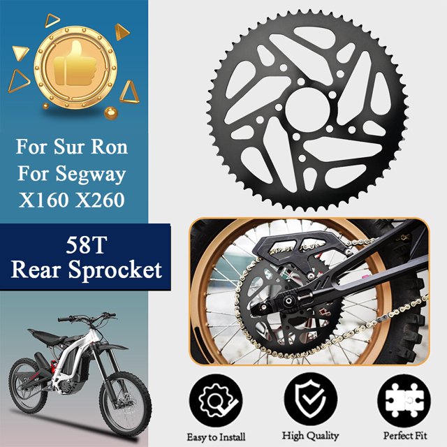 ALLTIMES 58T Rear Sprocket for Sur Ron for Segway X160 X260, Anodized CNC Billet 7075 Aluminum Increase Racing Sprocket