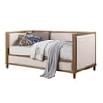 thumbnail image 2 of Kyra Twin Daybed with Nailhead Trim, Light Oak Pinewood, Beige Fabric, 2 of 6