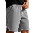 thumbnail image 4 of Besolor Mens Shorts Summer Casual Breathable Drawstring Elastic Waist Casual Workout Shorts with Pockets(Medium,Gray), 4 of 6