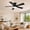 46‘’Black, variant on PHORUS 52in Ceiling Fan with Lights Flush Mount Modern Fan Light with Remote Dimmable LED 5 Blade Brown for Bedroom Living Room