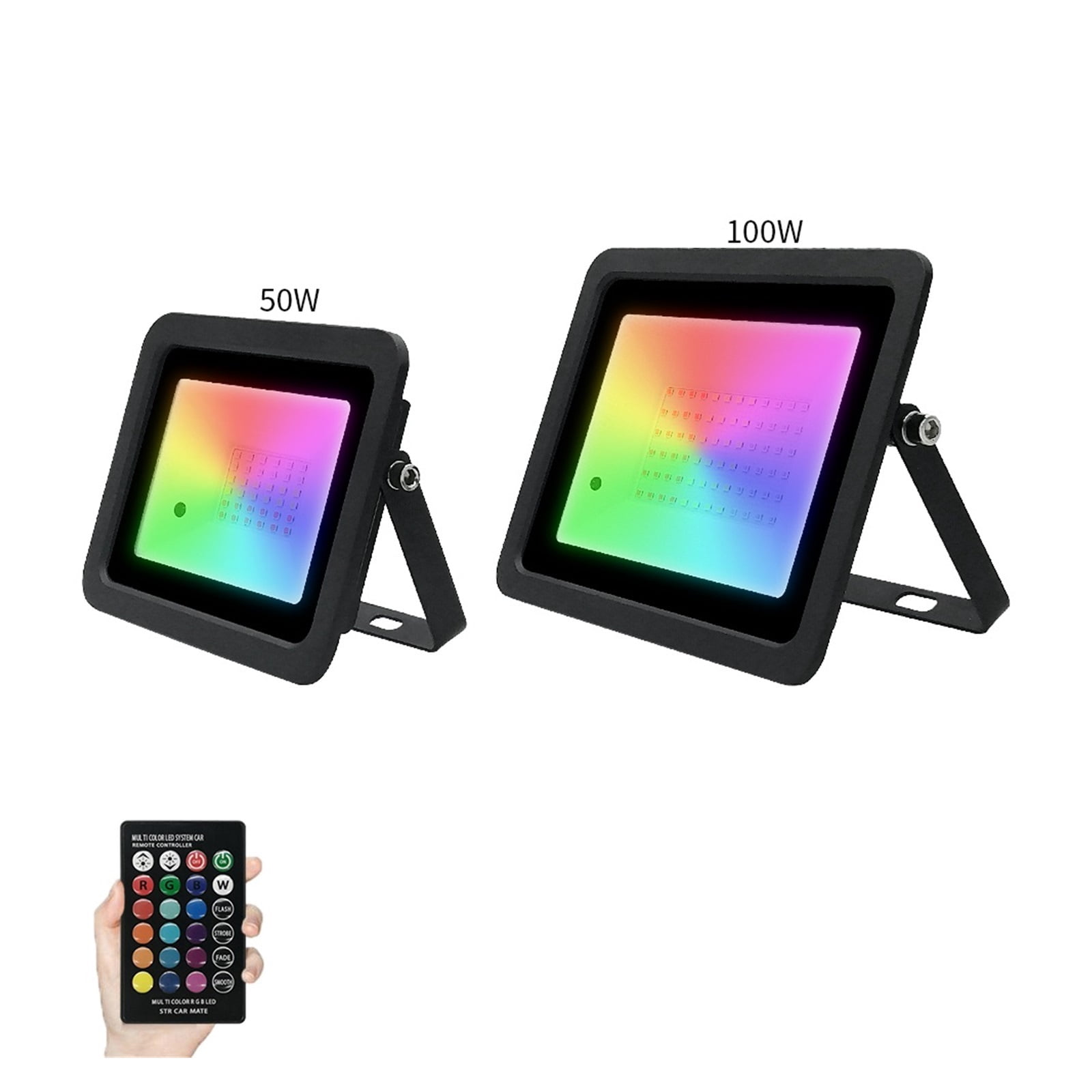 RGB Flood Light 100W 50W 30W 20W RGB Reflector IP68 Waterproof LED Spotlight Projector Lamp Outdoor Garden Lighting ,Multifunctional Lighting