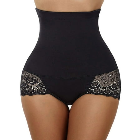 

Womens High Waist Trainer Body Shaper Panties Tummy Control Slimming Seamless Underwear Shapewear Butt Lifter Briefs Black S