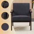 thumbnail image 5 of GARITIN Accent Chair, Mid Century Modern Armchair with Solid Wood Armrest, 5 of 8