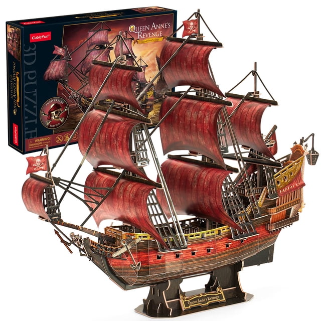 Puzzle 3D CubicFun Red Queen Anne's Revenge 391 piezas