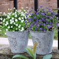 thumbnail image 4 of 8 Bundles Artificial Fake Flowers, UV Resistant Faux Flowers Arrangement, Fake Plants Greenery Shrubs for Indoor Outdoors, Home Garden Patio, Porch, Hanging Planter, Window Box Farmhouse (Purple), 4 of 14