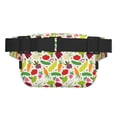 thumbnail image 3 of Picia Cartoon Vegetables Print Square Double-Layer Waist Bag Mini Adjustable Waist Belt Bag Exercise Running Travel Hiking, 3 of 9