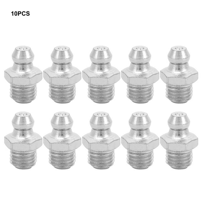 Buse de Graisse de Tétine Raccord de Tétine 10 Pcs Embout de Remplacement en Métal Accessoire de Lubrification de Graisse 02