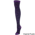thumbnail image 5 of MeMoi Checkers & Weaves Over The Knee Socks - Womens - Female, One Size, Ocean Depths, 5 of 5