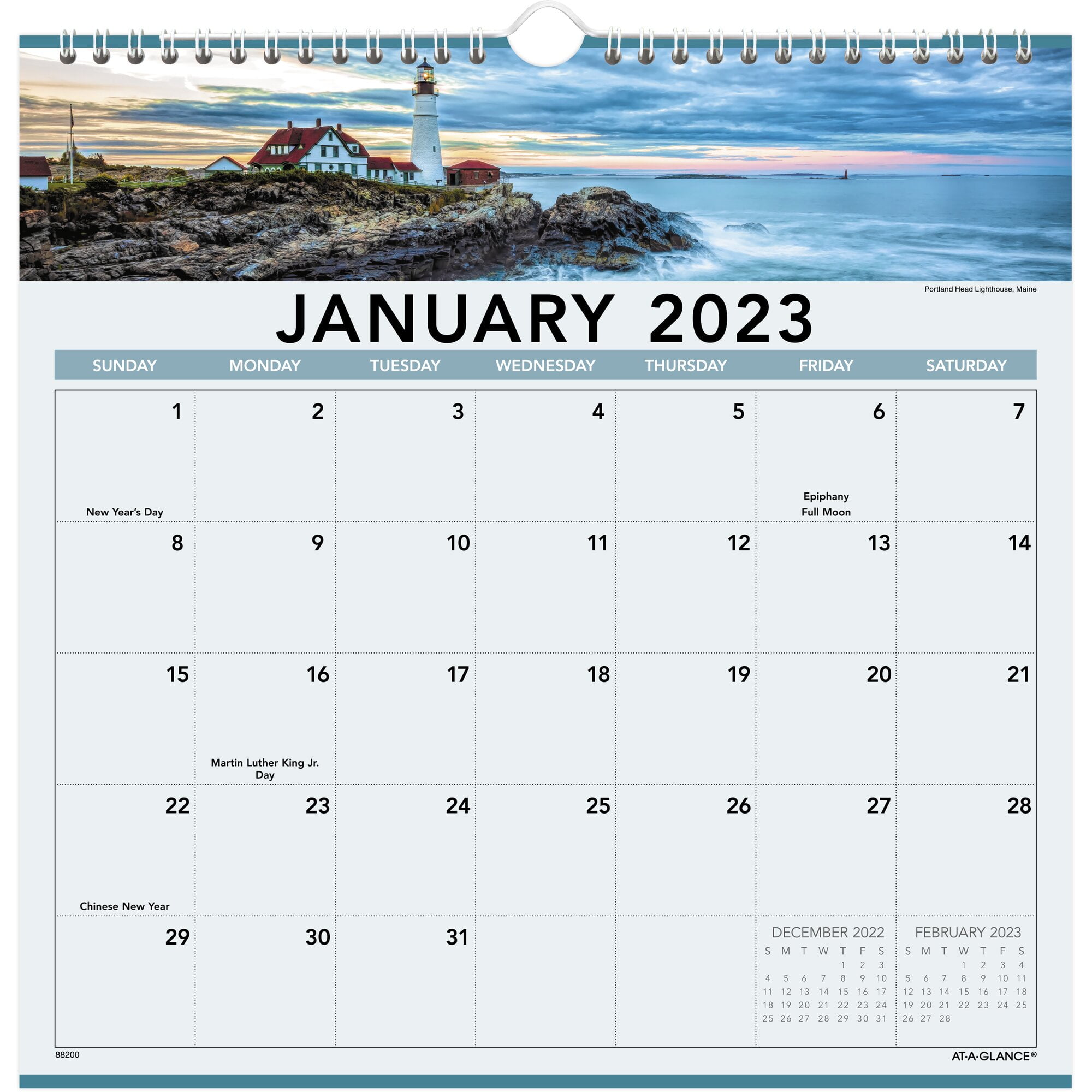 AT-A-GLANCE Landscape 2023 Monthly Wall Calendar Medium 12 x 12 - Monthly  Wall - Walmart.com