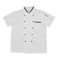 thumbnail image 2 of Chef Coat Jacket Cocina Chaqueta de manga corta Uniforme de trabajo de doble botonadura SG Baoblaze Chaqueta de chef de manga corta, 2 of 8