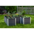 thumbnail image 2 of Vita Urbana 6'L x 6'W x 22"H Vinyl Keyhole Composting Garden,Slate Gray, VT17607, 2 of 9