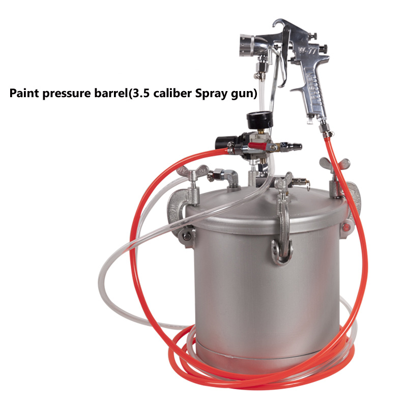 2 1/2 Gallon Air Spraying Pressure Pot Tank HD Spray Gun Dual Hose