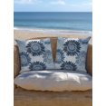 thumbnail image 4 of Outdoor Pillows Waterproof, Blue Sunflowers Bedding Throw Pillows with Insert for Couch Sofa Bed, Spring Floral Modern Abstract Art 16x16 Inch Pillowcases Decorative Camping Patio Pillow Set of 1, 4 of 7