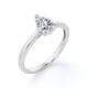thumbnail image 5 of JeenMata Anillo de Moda Delicado con Solitario de Moissanita de Corte Pera de 1,5 Quilates con Certificación Chapado en Oro Blanco de 18 K sobre Plata, 5 of 7