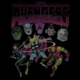 thumbnail image 2 of Men's Marvel Retro Distressed Comic Book Avengers  Pull Over Hoodie, 2 of 4