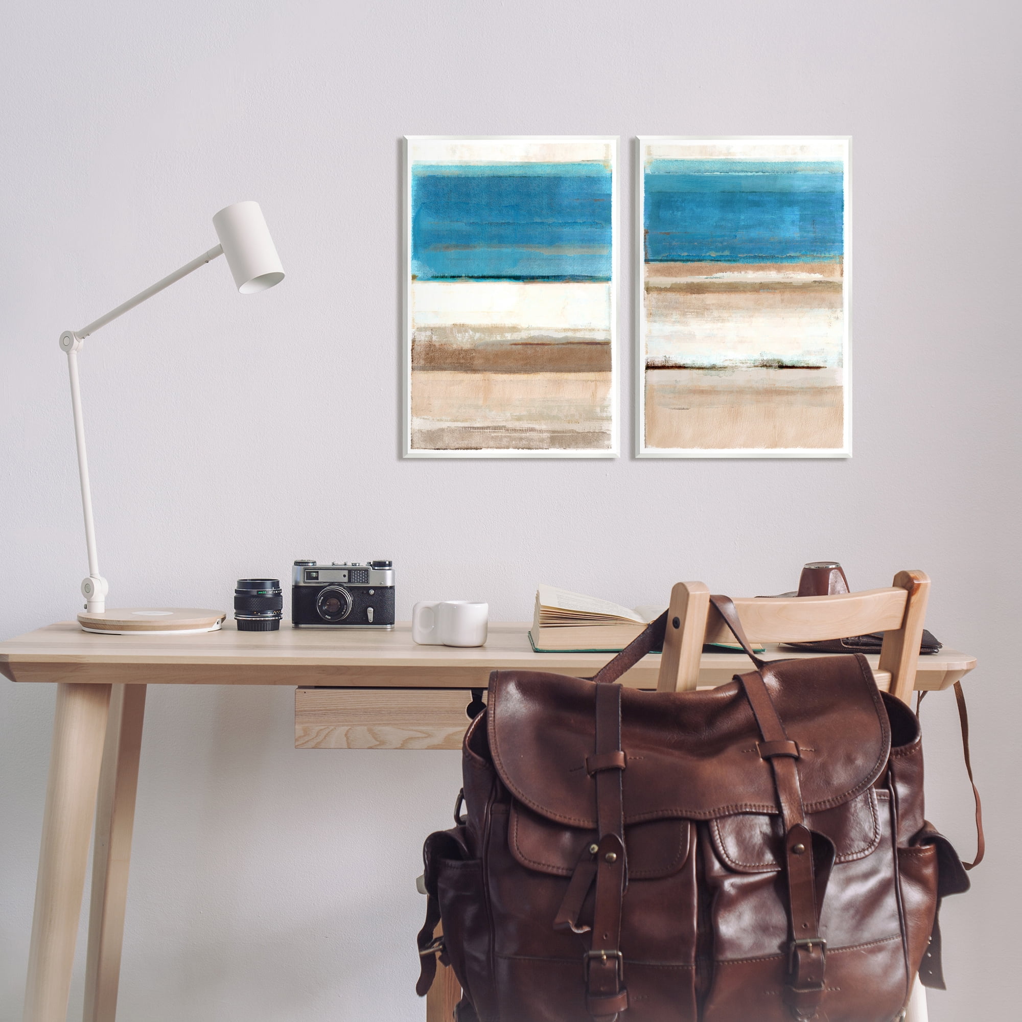 Stupell Industries Abstract Nautical Abstraction Abstract Painting Unframed Art Print Wall Art, 13 x 19