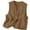Coffee, variant on Duoif Womens Tank Tops Button down Linen Vest, Lightweight Summer Outerwear Shirts for Women Beige L