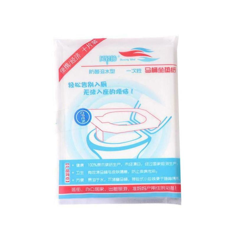 1Bag 10 Pieces Disposable Toilet Paper Travel Portable Toilet Paper Padded Toilet Seat Paper Travel / Camping BathroomAccessiory